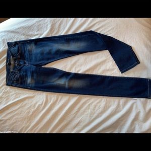 flying monkey jeans dark blue size 25 long low waisted